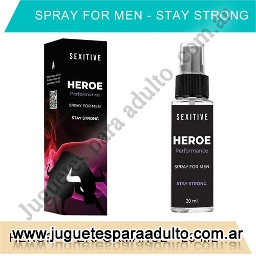 ACEITES Y LUBRICANTES, Lubricantes sexitive, Heroe perfomance - Spray Masculino 20ml Aceites y lubricantes, Lubricantes sexitive, Heroe perfomance - Spray Masculino 20ml